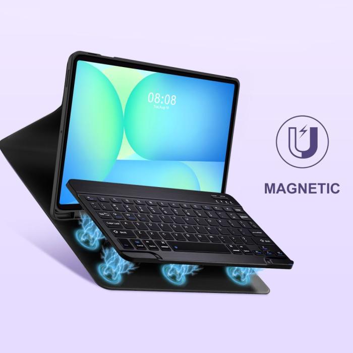 Bild 6, Tech-Protect Galaxy Tab S10 FE Plus Fodral SC Tangentbord Svart
