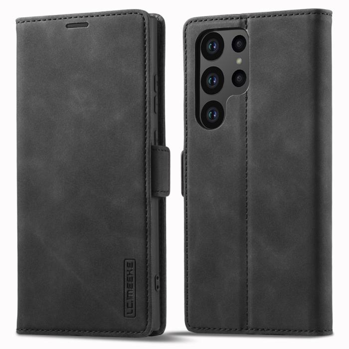 Bild 1, LC.IMEEKE Galaxy S23 Ultra Fodral Flip Läder Svart