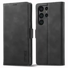 LC.IMEEKE Galaxy S23 Ultra Fodral Flip Läder Svart