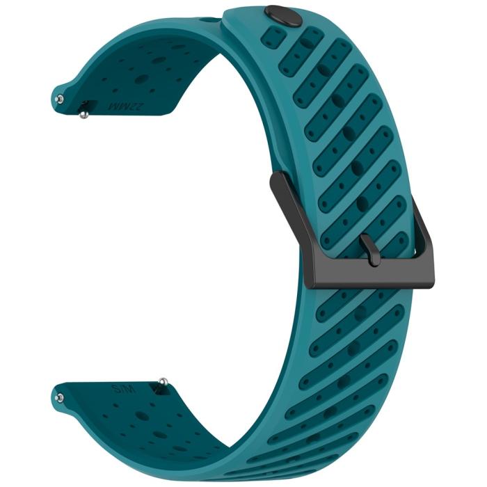 Bild 2, Klockarmband 22 mm Quick Release Silikon Blå