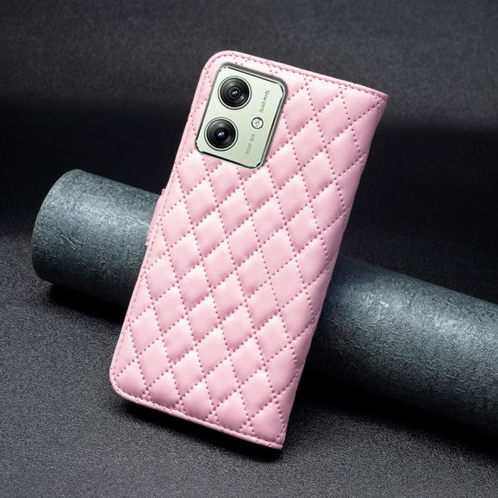 Bild 6, Motorola Moto G54 5G Fodral Diamond Läder Rosa