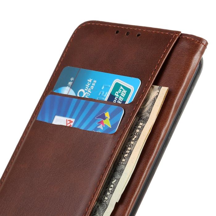 Bild 6, Xiaomi 11T / 11T Pro Fodral Flip Split Läder Brun