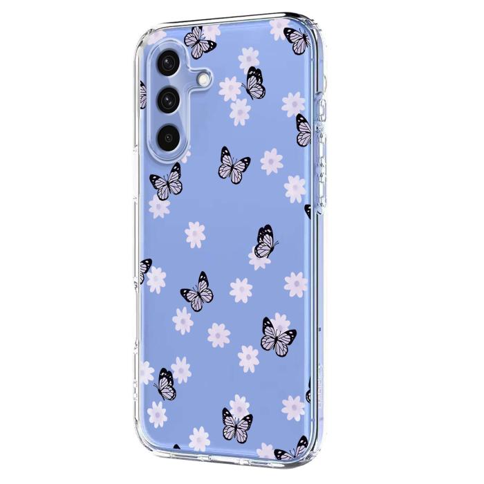Bild 2, Samsung Galaxy A57 5G Skal Med Tryck Blommor / Fjärilar