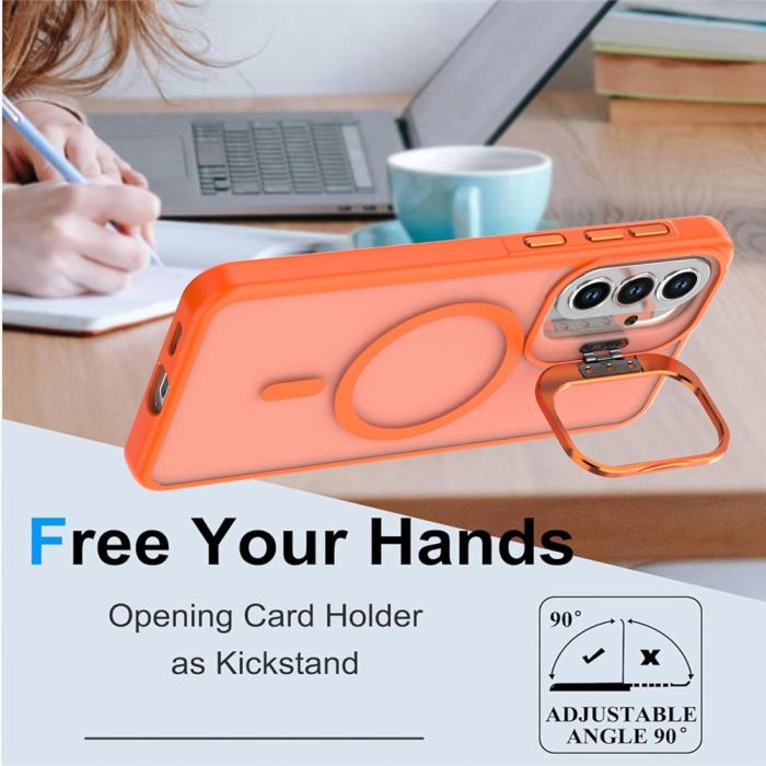 Bild 2, Samsung Galaxy A57 5G Skal MagSafe Kickstand Orange