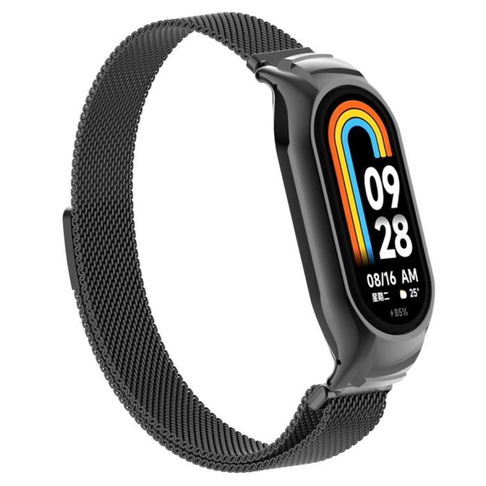 Bild 2, Xiaomi Smart Band 9/8 Armband Milanese Loop Metall Svart