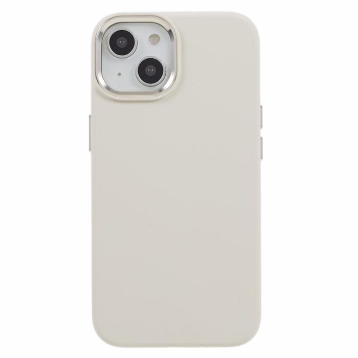 Bild 1, iPhone 15 Skal Liquid Silikon AluLens Vit