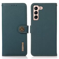 KHAZNEH Samsung Galaxy S23 Fodral RFID Äkta Läder Grön