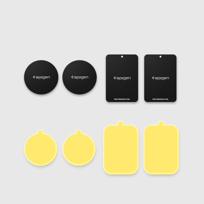 Bild 3, Spigen 4-PACK Magnetisk Metallplatta Svart