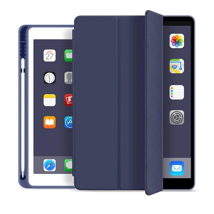 Bild 1, Tech-Protect iPad 10.2 2019/2020/2021 Fodral Med Pennhållare Blå