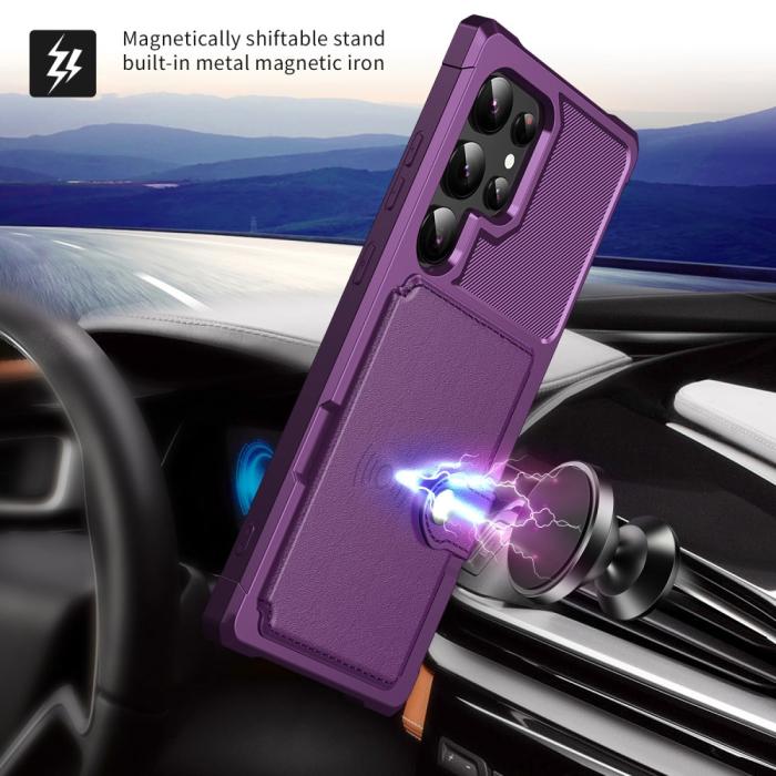 Bild 6, Galaxy S24 Ultra Skal Med Plånboksfunktion Lila
