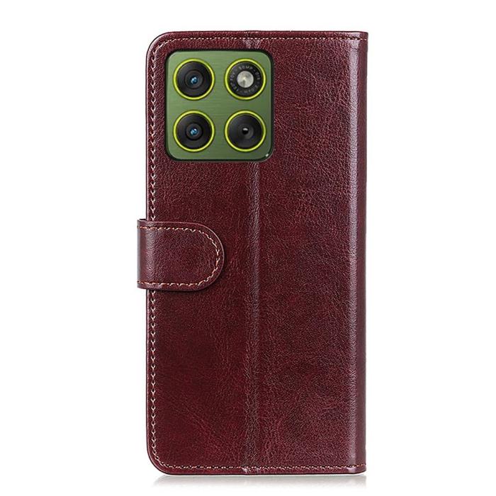 Bild 6, Motorola Edge 70 Fodral Crazy Horse Läder Brun
