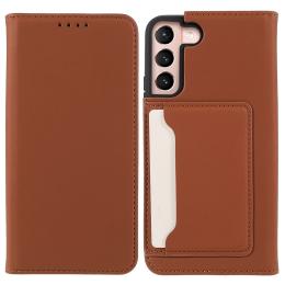 Samsung Galaxy S22 Plus Fodral Flip Med Kortfack Brun