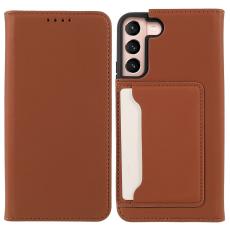 Samsung Galaxy S22 Plus Fodral Flip Med Kortfack Brun