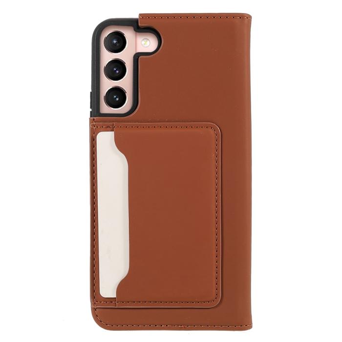 Bild 3, Samsung Galaxy S22 Plus Fodral Flip Med Kortfack Brun