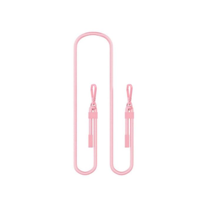 Bild 2, Tech-Protect Mobilsnöre CrossBody Rope Steel Baby Pink