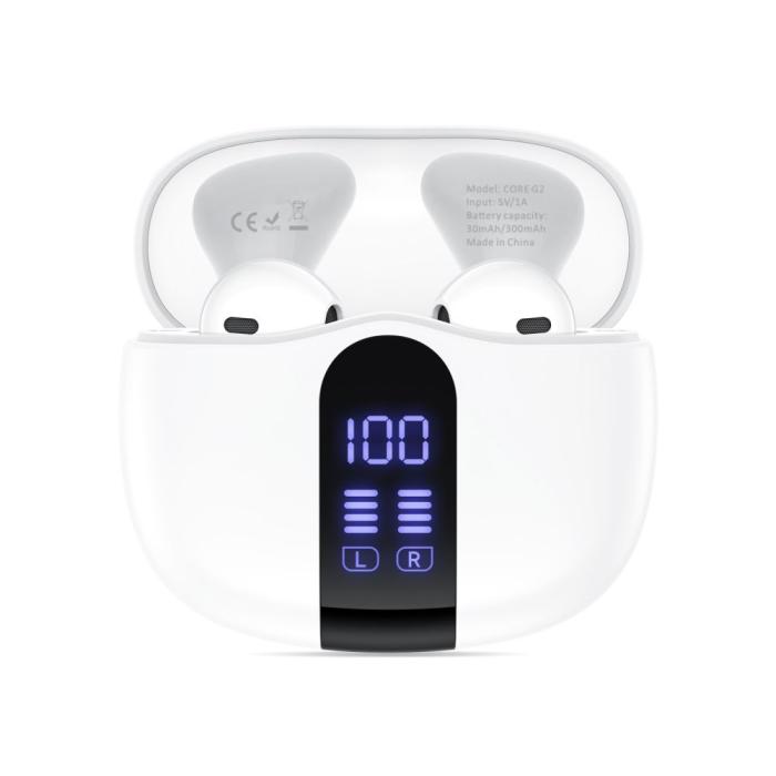 Bild 3, Tech-Protect Hörlurar In-Ear UltraBoost TWS Vit