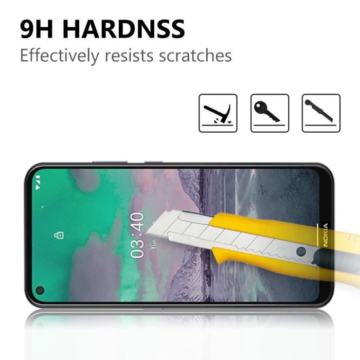 Bild 3, Nokia 5.4 / 3.4 - Premium Heltäckande Skärmskydd I Härdat Glas