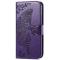 iPhone 13 - Butterfly Print Läder Fodral - Lila