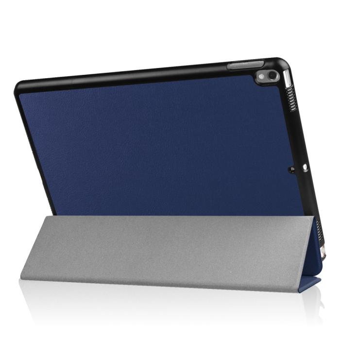 Bild 4, iPad Air 10.5 (2019) / Pro 10.5 (2017) - Slimfit Tri-Fold Fodral - Mörk Blå