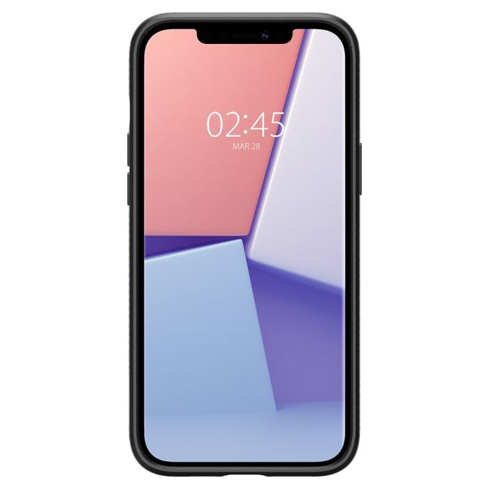 Bild 4, Spigen iPhone 12 / 12 Pro Skal Liquid Air Matt Svart