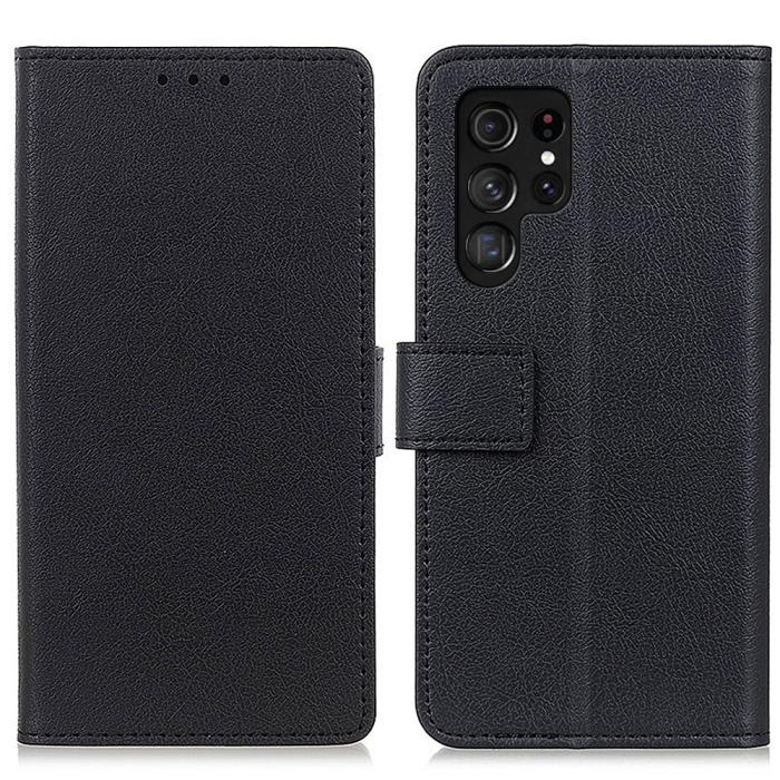 Bild 1, Samsung Galaxy S22 Ultra Fodral PU Läder Svart