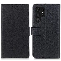 Samsung Galaxy S22 Ultra Fodral PU Läder Svart