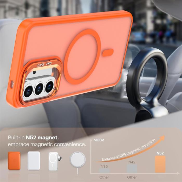 Bild 3, Samsung Galaxy A57 5G Skal MagSafe Kickstand Orange