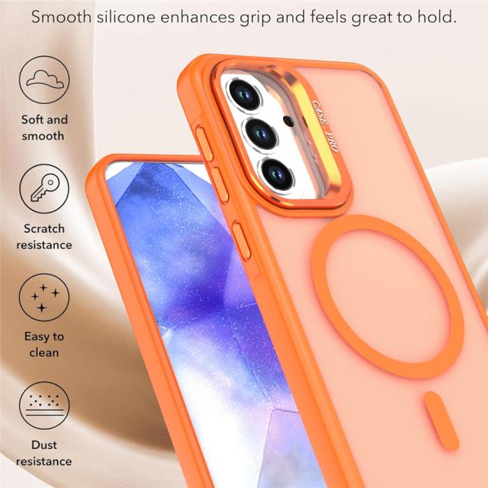 Bild 6, Samsung Galaxy A57 5G Skal MagSafe Kickstand Orange
