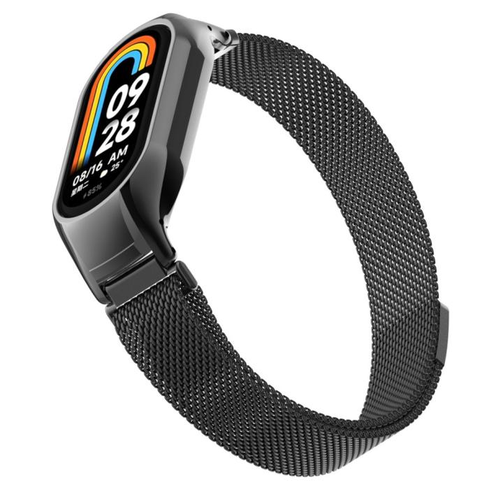 Bild 4, Xiaomi Smart Band 9/8 Armband Milanese Loop Metall Svart