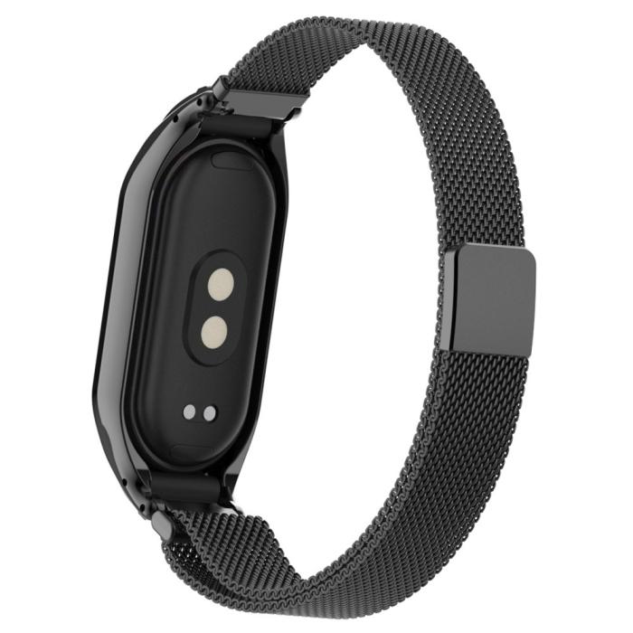 Bild 5, Xiaomi Smart Band 9/8 Armband Milanese Loop Metall Svart