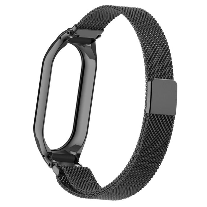 Bild 6, Xiaomi Smart Band 9/8 Armband Milanese Loop Metall Svart