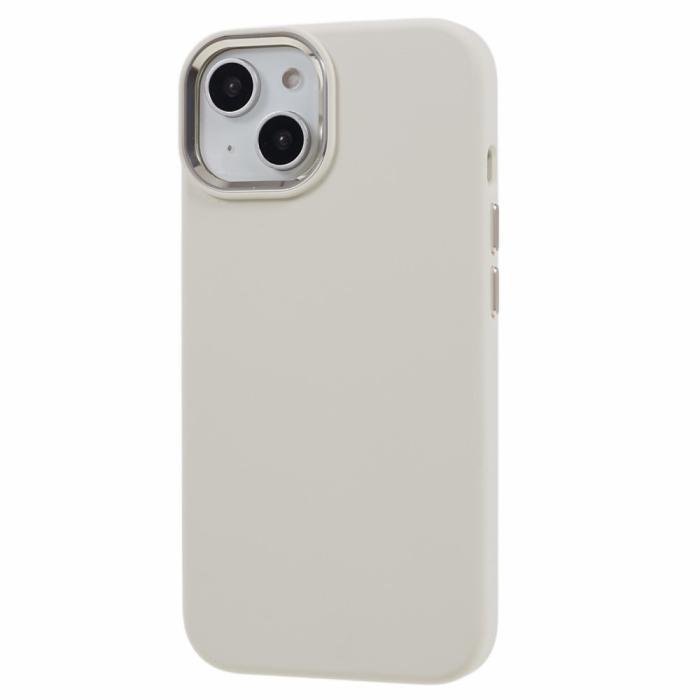 Bild 3, iPhone 15 Skal Liquid Silikon AluLens Vit