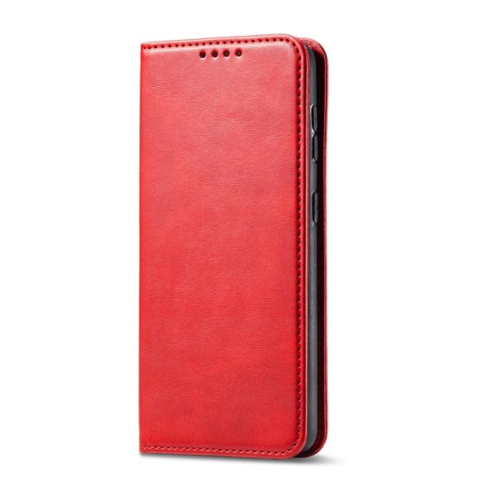 Bild 2, Samsung Galaxy S21 FE Fodral Flip Läder Röd