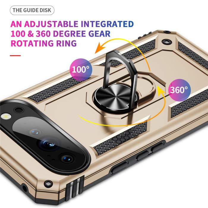 Bild 5, Google Pixel 10 / 10 Pro Skal Armor Ring Hybrid Guld