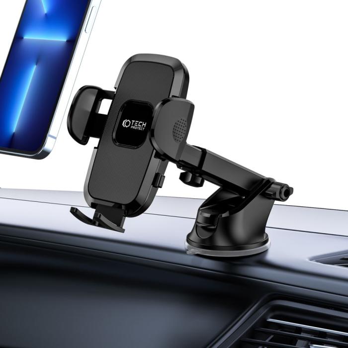 Bild 5, Tech-Protect Universal Mobilhållare Vindruta / Instrumentbräda Svart