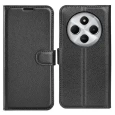 Xiaomi Redmi 14C Fodral Litchi L&auml;der Svart