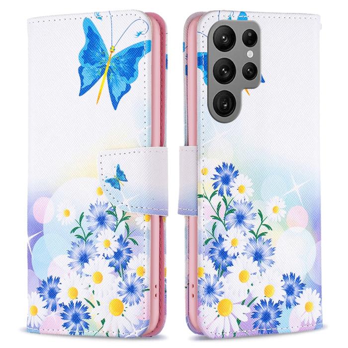 Bild 1, Galaxy S24 Ultra Fodral Med Tryck Fjäril/Blommor