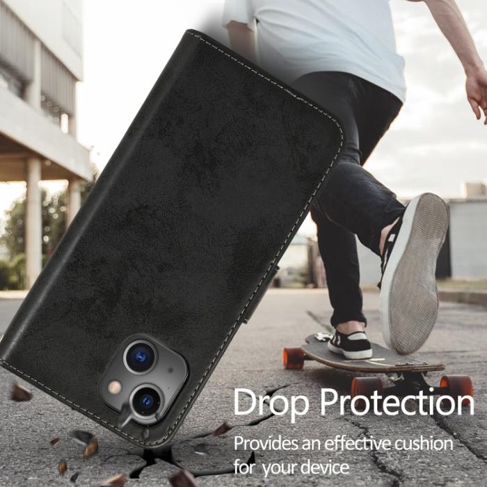Bild 5, iPhone 14 Pro 2in1 Fodral Magnet / Skal Svart