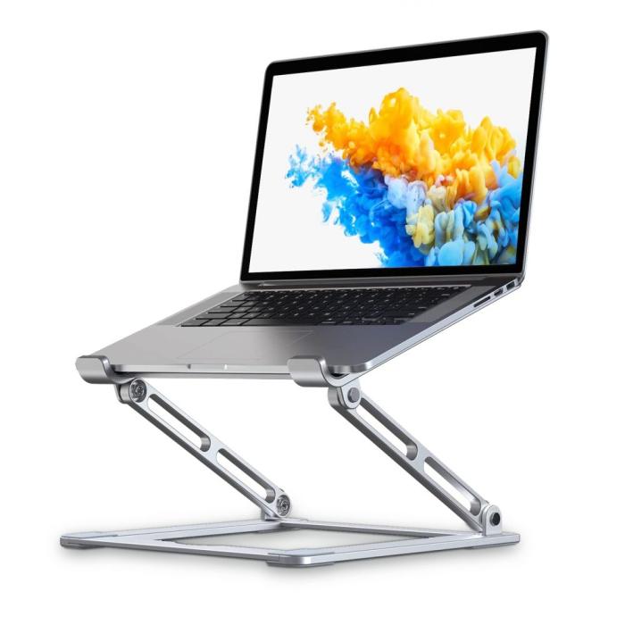 Bild 1, Tech-Protect Prodesk Laptop Stativ Universal Silver