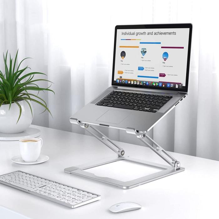 Bild 4, Tech-Protect Prodesk Laptop Stativ Universal Silver