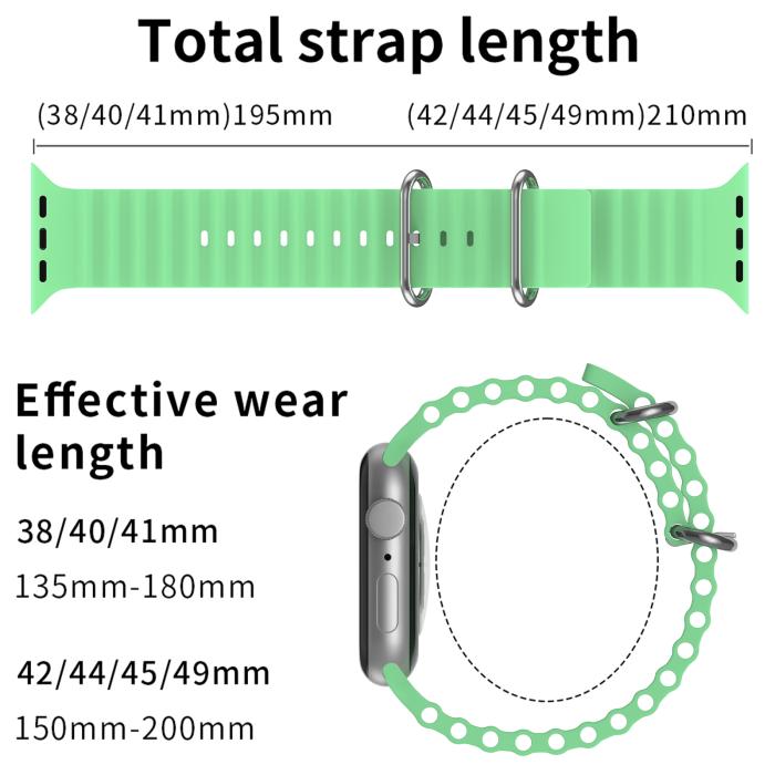 Bild 5, Apple Watch 42/44/45/49 mm Armband Ocean Wave Pistasch