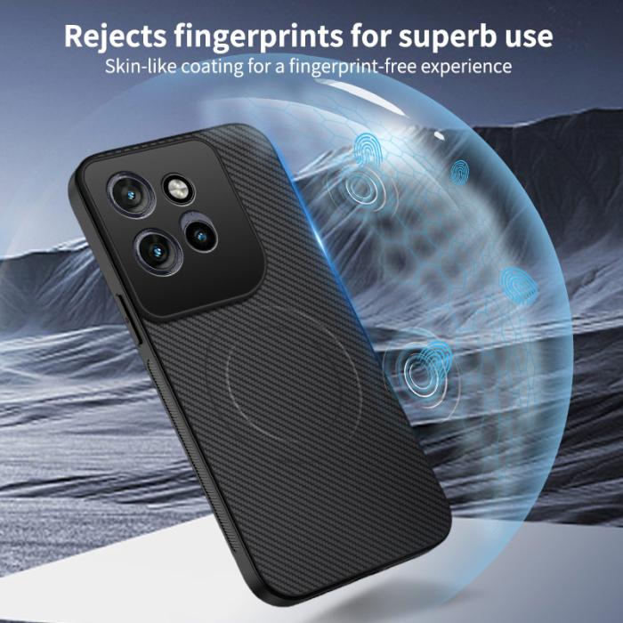 Bild 5, WANLONFENG Motorola Edge 70 Skal MagSafe Kolfiber Textur