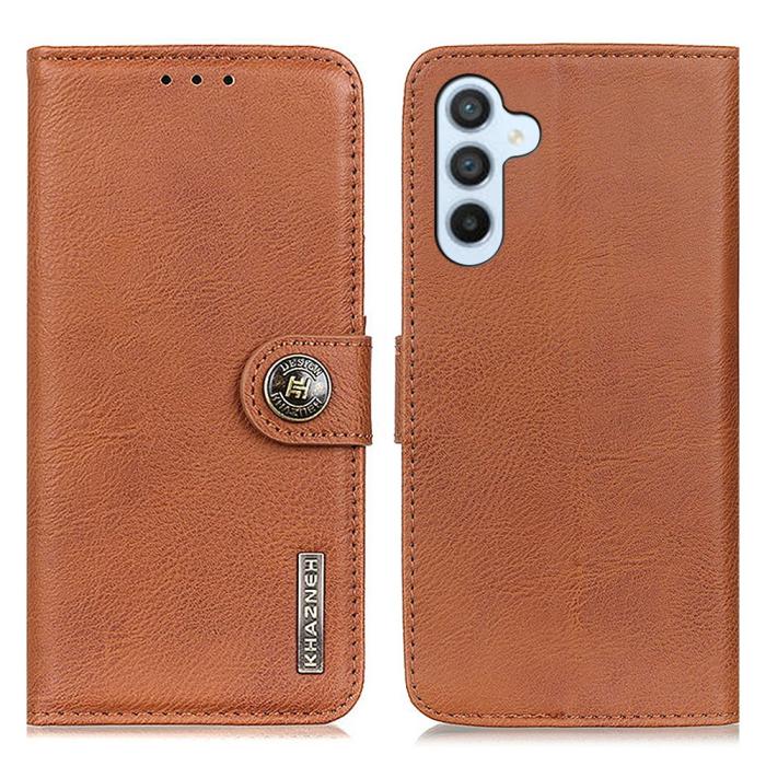 Bild 1, KHAZNEH Samsung Galaxy S24 Fodral Läder Brun