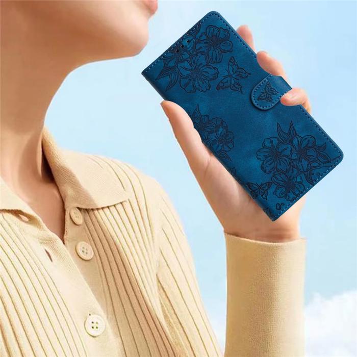 Bild 5, Samsung Galaxy S26 Ultra Fodral Med Blommigt Tryck Läder Blå