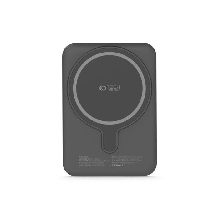 Bild 2, Tech-Protect 10000 mAh MagSafe Powerbank LifeMag Svart