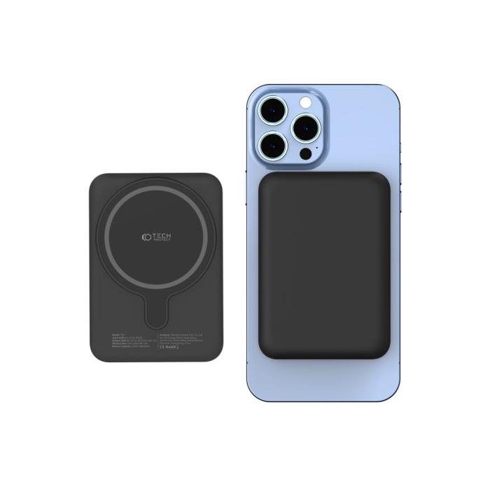 Bild 3, Tech-Protect 10000 mAh MagSafe Powerbank LifeMag Svart