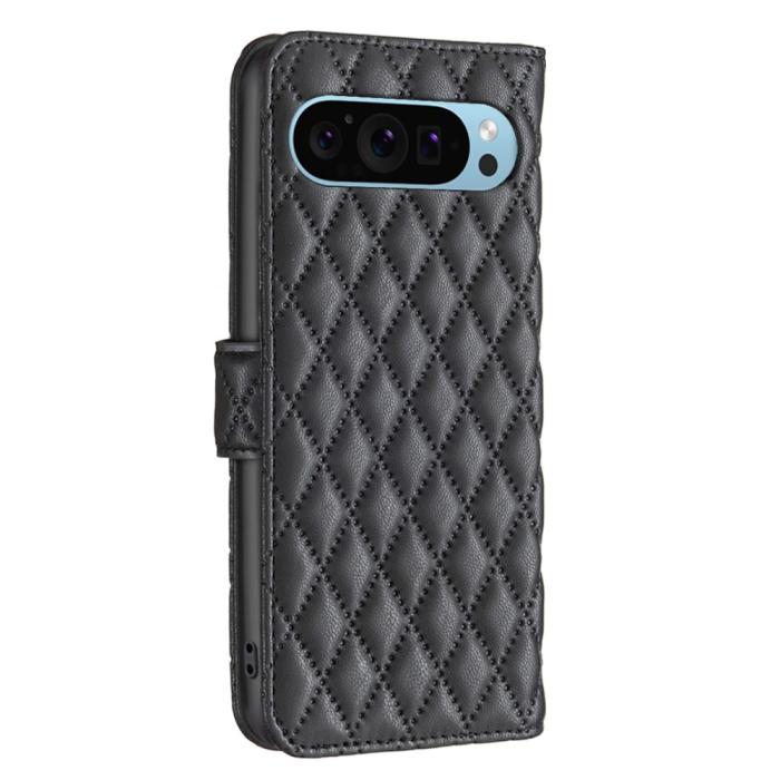 Bild 6, Google Pixel 9/9 Pro Fodral Diamond Läder Svart