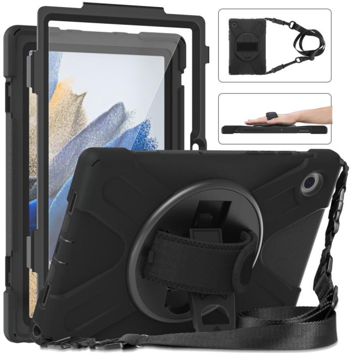 Bild 1, Galaxy Tab A8 10.5 Roterande X-Shape Hybrid Skal