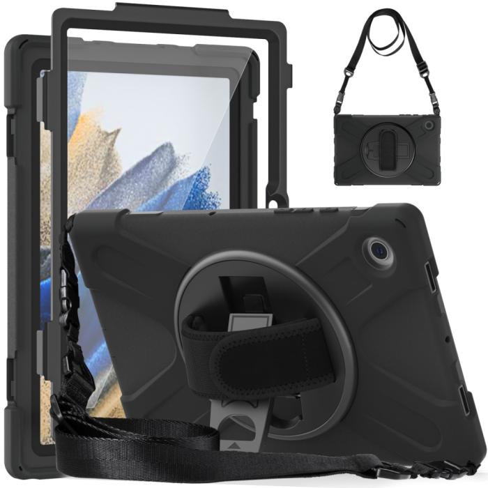 Bild 2, Galaxy Tab A8 10.5 Roterande X-Shape Hybrid Skal