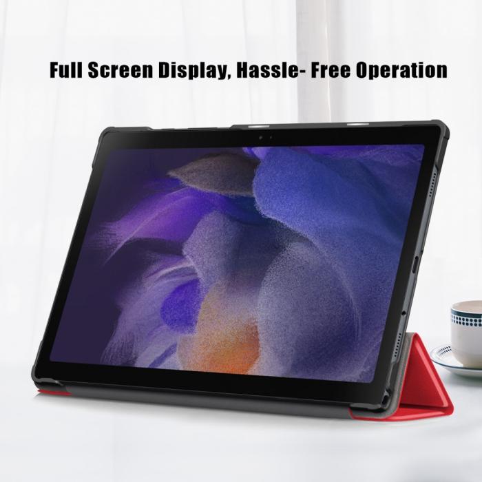 Bild 4, Samsung Galaxy Tab A8 10.5 (2021) Fodral Premium Tri-Fold Röd